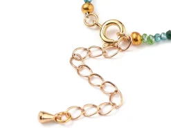 Bracelet en perles facétées - vert foncé