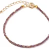 Bracelet en perles facétées - marron