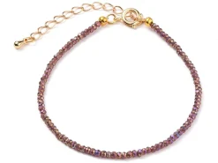 Bracelet en perles facétées - marron