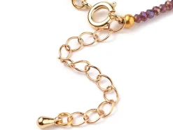 Bracelet en perles facétées - marron