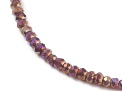 Bracelet en perles facétées - marron