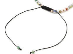 Bracelet fin en perles de verre - multicolore - taille ajustable