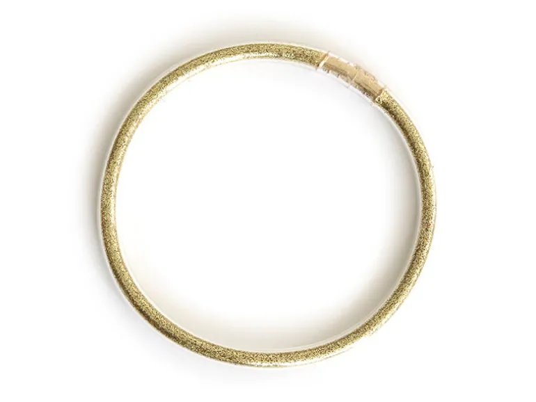 Bracelet jonc bouddhiste fantaisie - doré champagne - paillettes fines