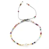 Bracelet nylon tressé réglable perles rocailles et miyuki - Multicolore