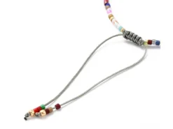 Bracelet nylon tressé réglable perles rocailles et miyuki - Multicolore