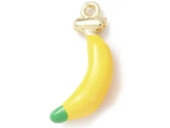 Breloque banane émaillée - doré