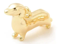 Breloque chien - laiton doré à l’or fin
