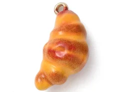 Breloque croissant émaillée - doré