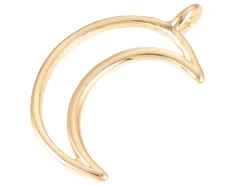 Breloque dorée à l'or fin 18 K – Lune évidée