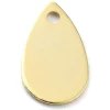 Breloque goutte - laiton - doré à l'or fin 24k - 10 mm