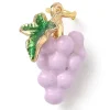Breloque grappe de raisin émaillée - laiton doré