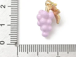 Breloque grappe de raisin émaillée - laiton doré