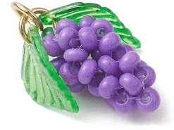 Breloque grappe de raisin en perles de verre