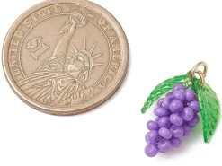 Breloque grappe de raisin en perles de verre