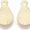 Breloque larme 10 mm - doré à l'or fin 18k