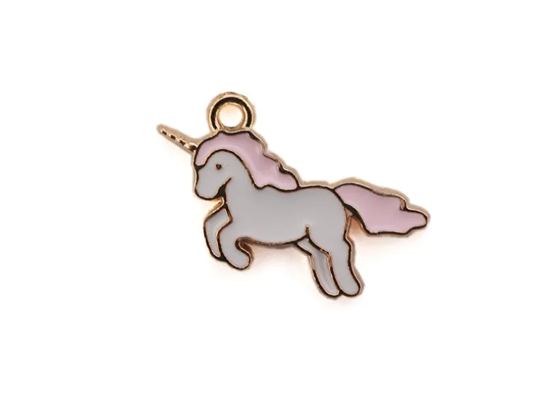 Breloque émaillée licorne