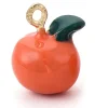 Breloque orange émaillée - doré