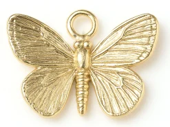 Breloque papillon doré à l’or fin