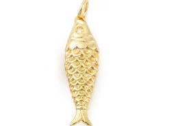 Breloque poisson en laiton doré à l’or fin