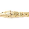 Breloque poisson orné de zircon en laiton doré à l’or fin