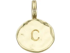 Breloque ronde dorée à l'or fin 18K – C