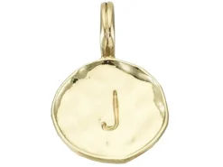 Breloque ronde dorée à l'or fin 18K – J
