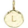 Breloque ronde dorée à l'or fin 18K – L