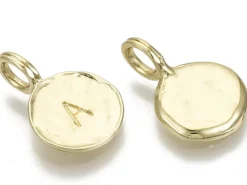 Breloque ronde dorée à l'or fin 18K – A