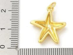 Breloque étoile de mer en laiton doré à l’or fin