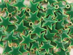 Breloque étoile émaillée - vert