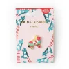 Broche pin's émaillé patins à roulettes vintage