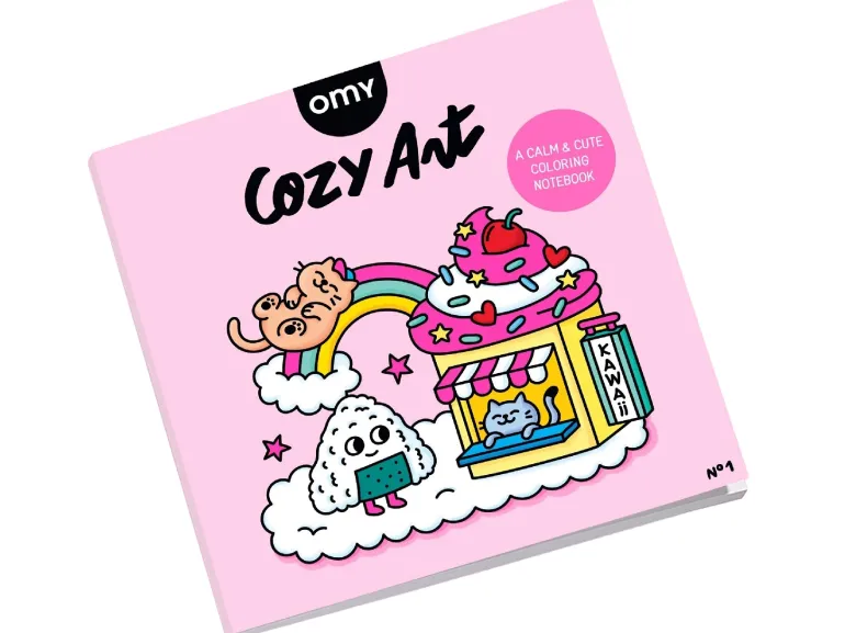 Cahier de coloriage Cozy Art - Kawaii - Omy