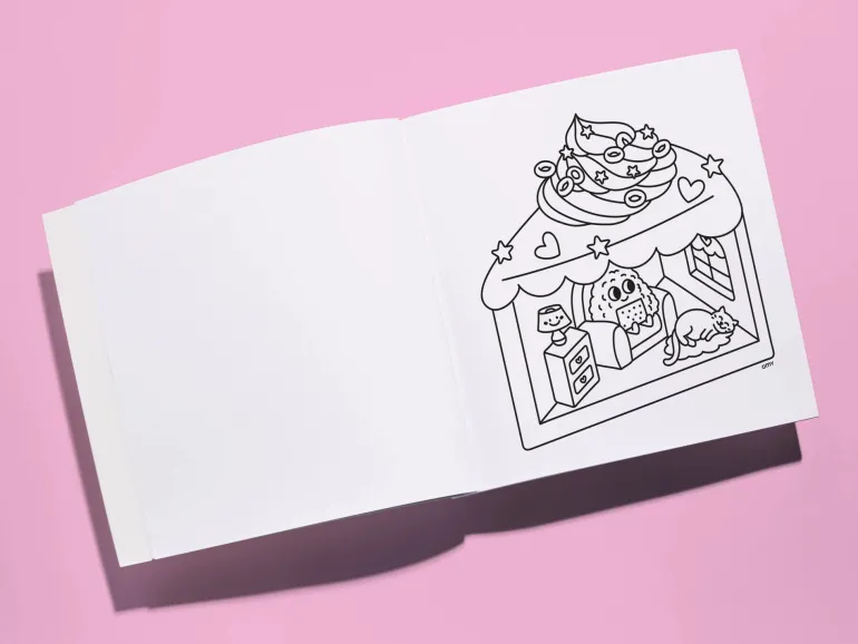 Cahier de coloriage Cozy Art - Kawaii - Omy