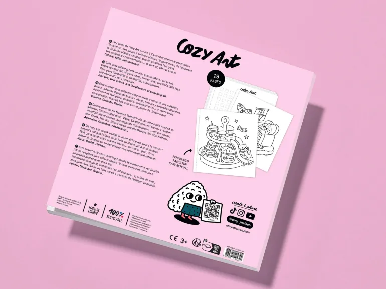 Cahier de coloriage Cozy Art - Kawaii - Omy