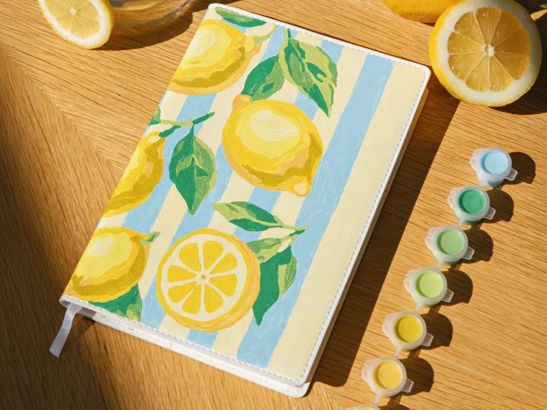 Carnet à peindre - Notebook peinture au numéro - Petit Pinceau - Citrons