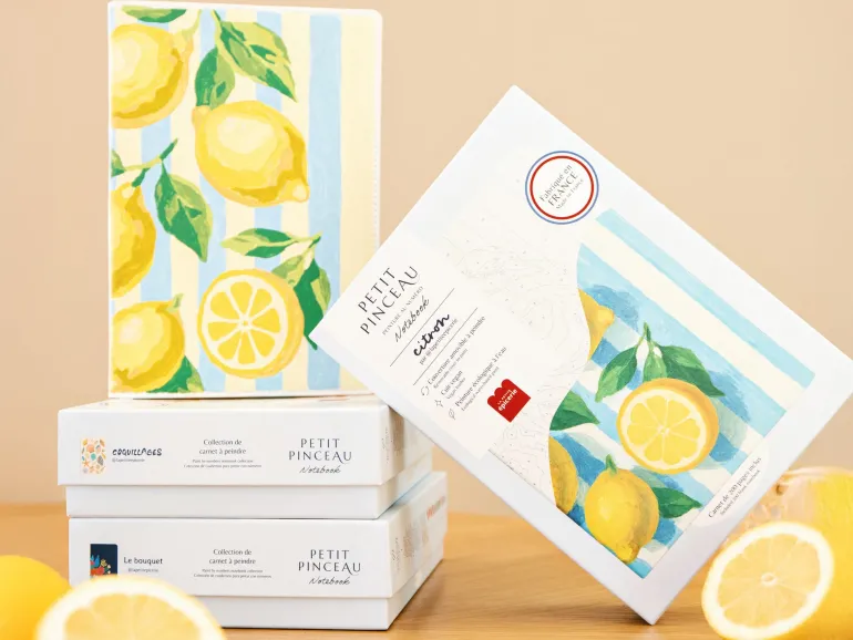 Carnet à peindre - Notebook peinture au numéro - Petit Pinceau - Citrons