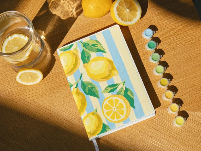 Carnet à peindre - Notebook peinture au numéro - Petit Pinceau - Citrons