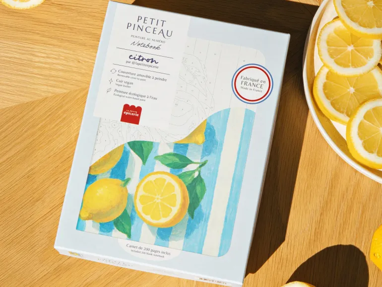 Carnet à peindre - Notebook peinture au numéro - Petit Pinceau - Citrons