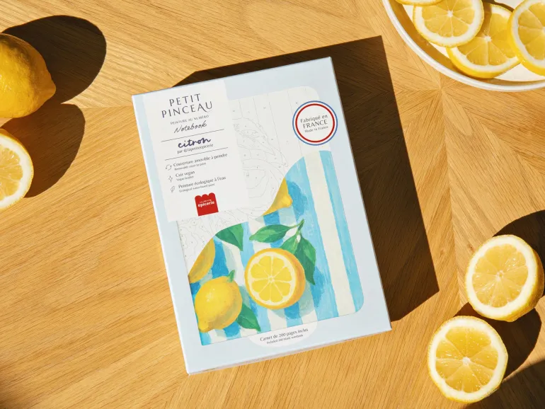 Carnet à peindre - Notebook peinture au numéro - Petit Pinceau - Citrons