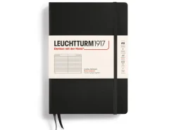 Carnet de notes Leuchtturm A5 à couverture rigide - noir - pages lignées