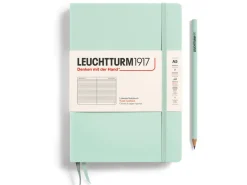 Carnet de notes Leuchtturm A5 à couverture rigide - vert d'eau - pages lignées