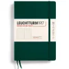 Carnet de notes Leuchtturm A5 à couverture rigide - vert forêt - pages dots
