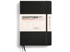 Carnet de notes Leuchtturm A5 à couverture rigide - noir - pages blanches