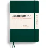 Carnet de notes Leuchtturm A5 à couverture rigide -vert forêt - pages blanches