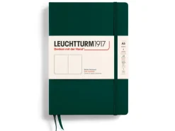 Carnet de notes Leuchtturm A5 à couverture rigide -vert forêt - pages blanches