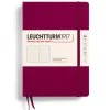 Carnet de notes Leuchtturm A5 à couverture rigide - rouge bordeaux - pages dots
