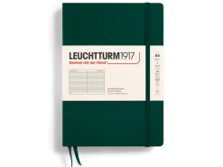 Carnet de notes Leuchtturm A5 à couverture rigide - vert forêt - pages lignées