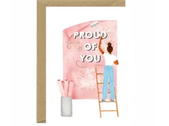 Carte aquarelle & dorure - Proud of you - ATWS