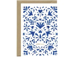 Carte aquarelle & dorure - Blue Swallow - ATWS