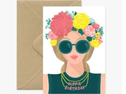Carte aquarelle - Hippie birthday - ATWS